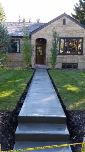 Broomed Finish Concrete Pathway Calgary